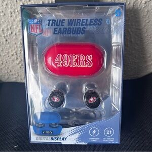 NFL San Francisco 49ers True Wireless Earbuds Bluetooth red black and white NIB